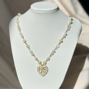 Handmade Beaded Necklace Gold